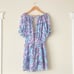 NWT For Love & Lemons Shelly Floral Lilac Ruffle Mini Dress Size Large