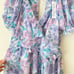 NWT For Love & Lemons Shelly Floral Lilac Ruffle Mini Dress Size Large