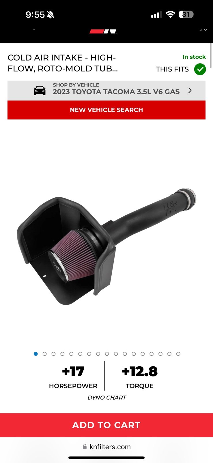 Tacoma Kn intake