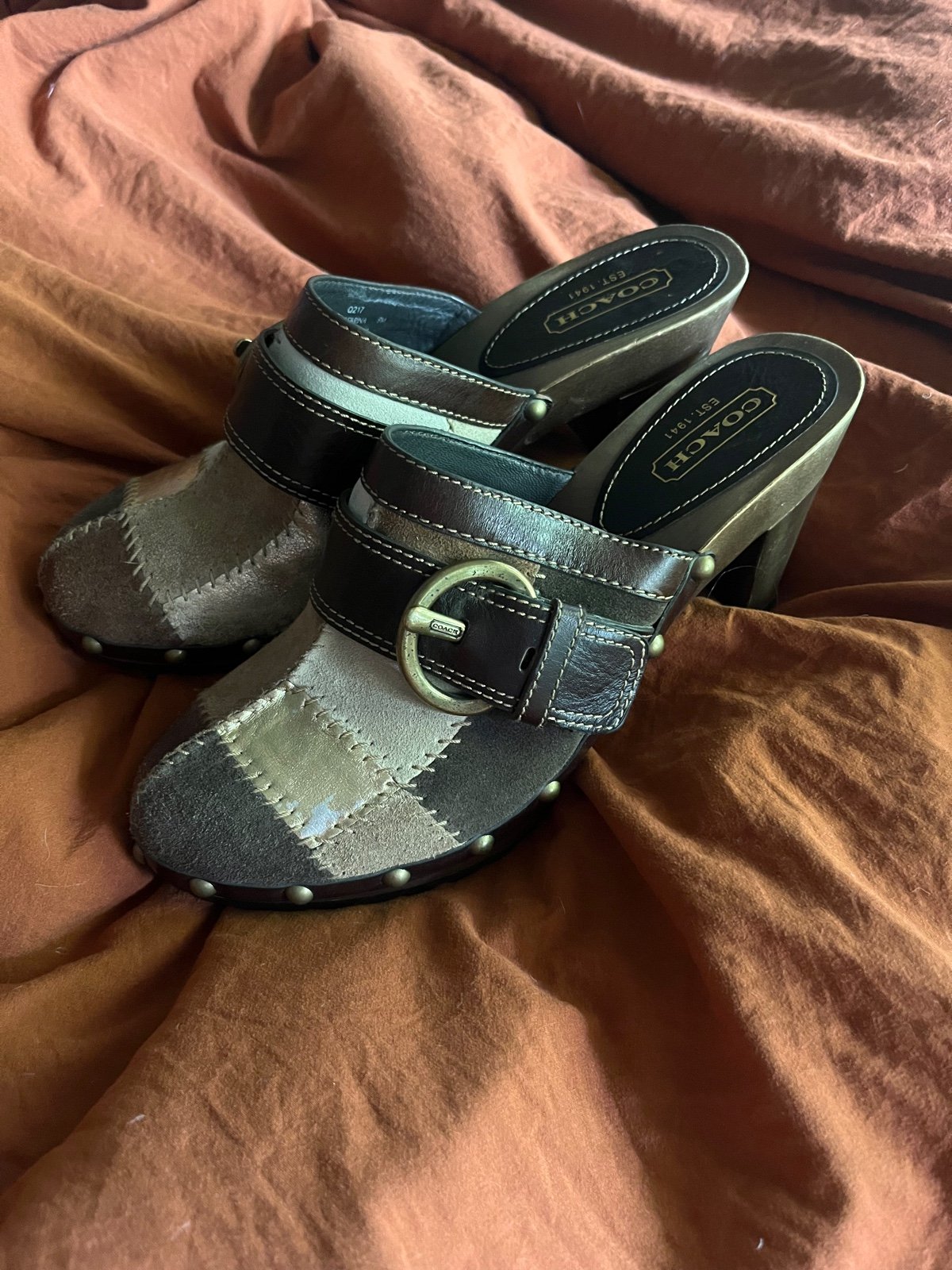 Coach clogs wedges