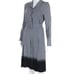 Piazza Sempione Gray Black White Checkered Button-Down Dress with Belt Size 6