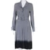 Piazza Sempione Gray Black White Checkered Button-Down Dress with Belt Size 6
