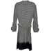 Piazza Sempione Gray Black White Checkered Button-Down Dress with Belt Size 6