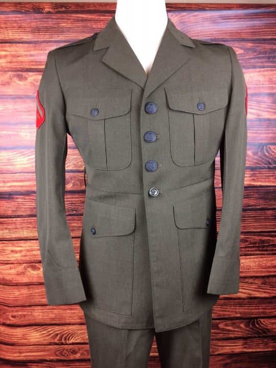 Defense Logistics Agency Military Pants Sz 35R Jacket Sz 42S & 2 Garrison caps