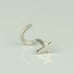 14k Yellow or White Gold Cross Nose Piercing Stud