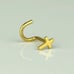 14k Yellow or White Gold Cross Nose Piercing Stud