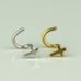 14k Yellow or White Gold Cross Nose Piercing Stud