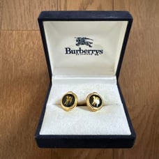 Burberry's Gold-Tone Dark Green Cufflinks