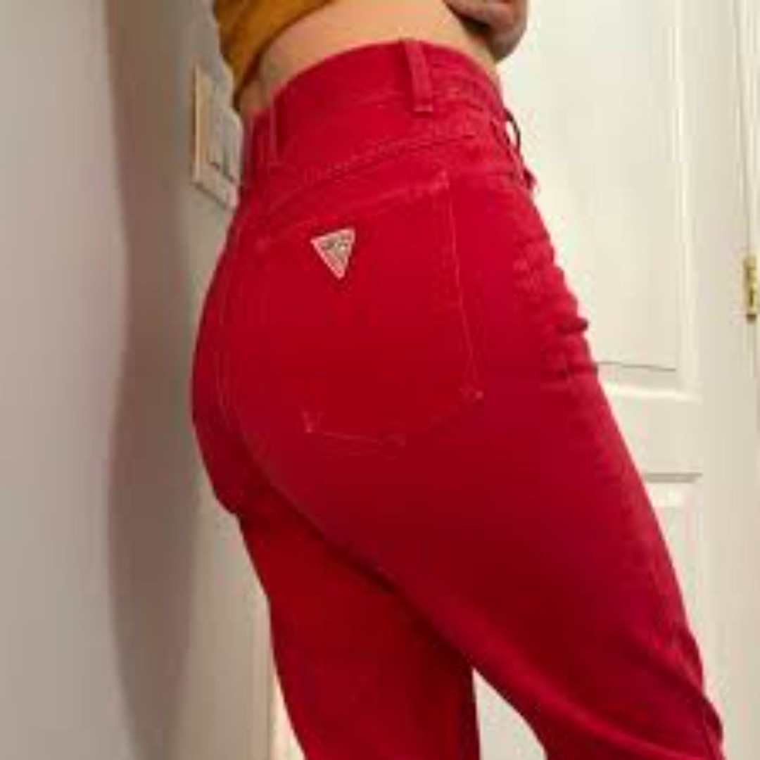 Guess by Georges Marciano Rare Vintage Red High Waisted Jeans Size 31