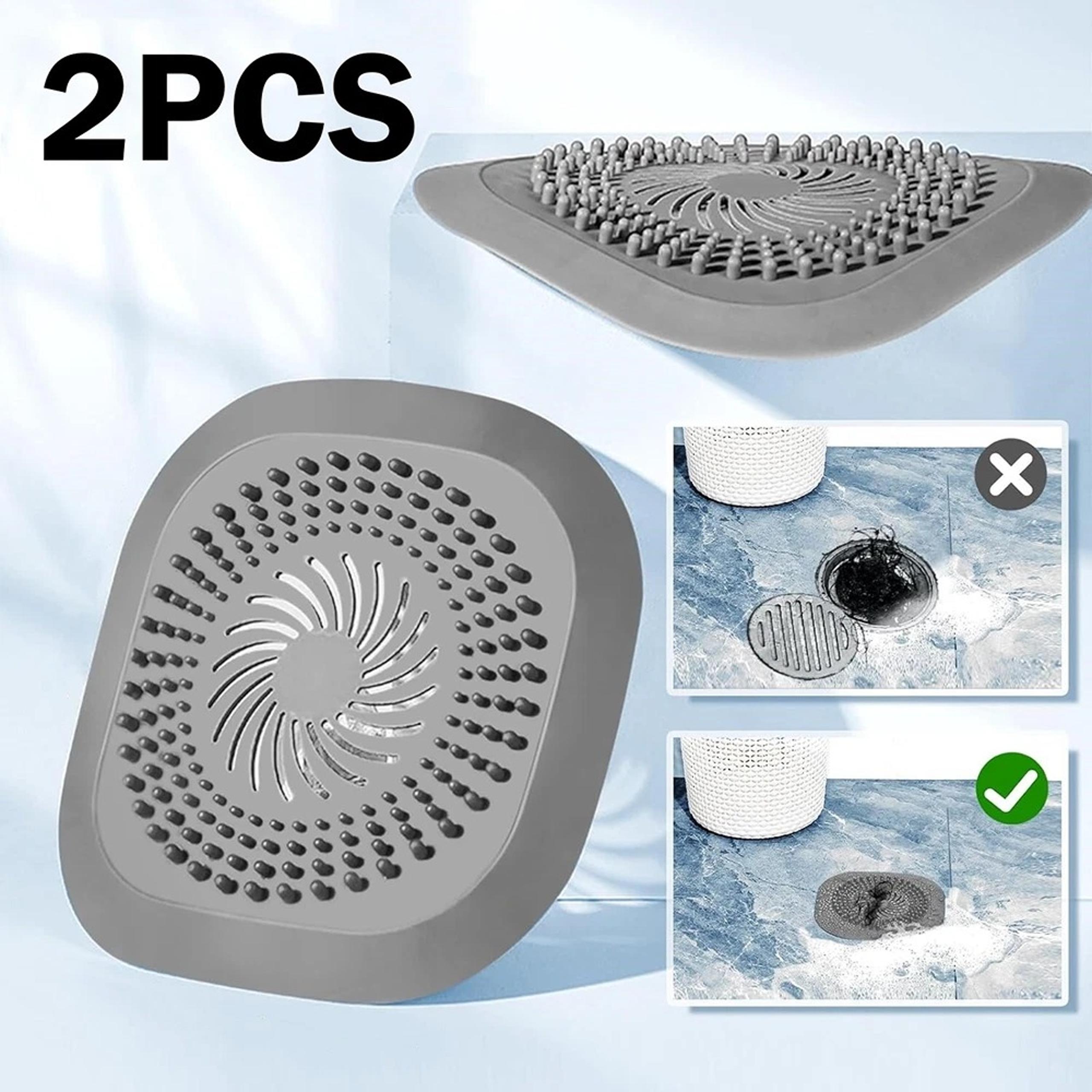 2PCS Hair Drain Catcher Drain Cover Shower Bath Plug Sink Strainer Hair Stopper