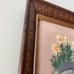 1973 Vintage MCM crewel embroidery Needlepoint framed Floral Art 23 1/4 X 19 1/2