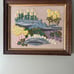 1973 Vintage MCM crewel embroidery Needlepoint framed Floral Art 23 1/4 X 19 1/2