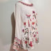 Johnny Was Gella ivory rayon floral butterfly embroidered Boho tunic top S NWT