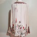 Johnny Was Gella ivory rayon floral butterfly embroidered Boho tunic top S NWT