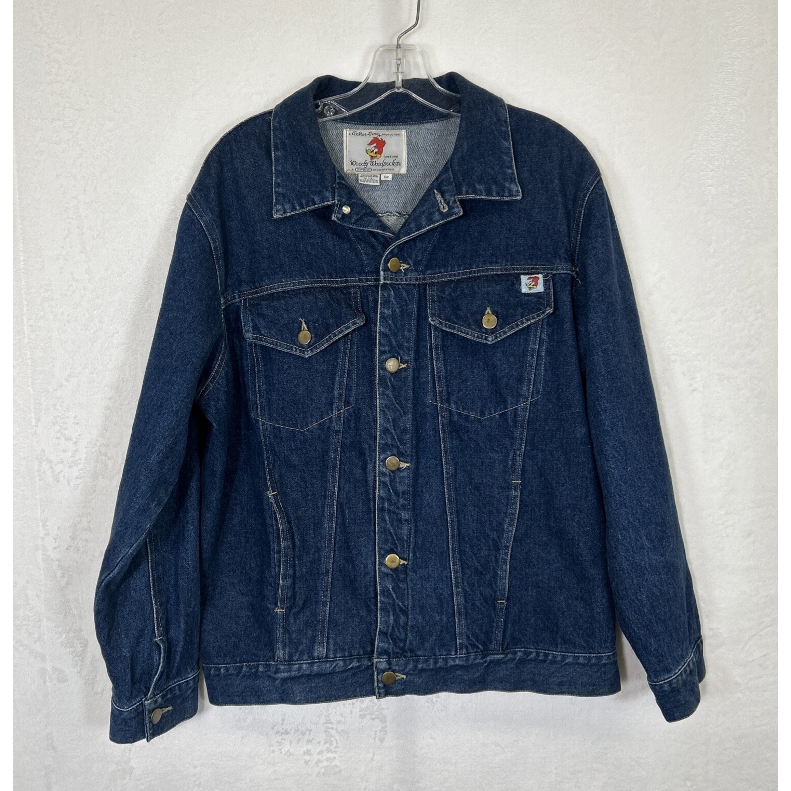 1957 Walter Lantz Woody Woodpecker Woody's Club Member Denim Jacket Sz 13 Chrty