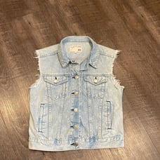 Rag and bone cut off sleeve denim vest