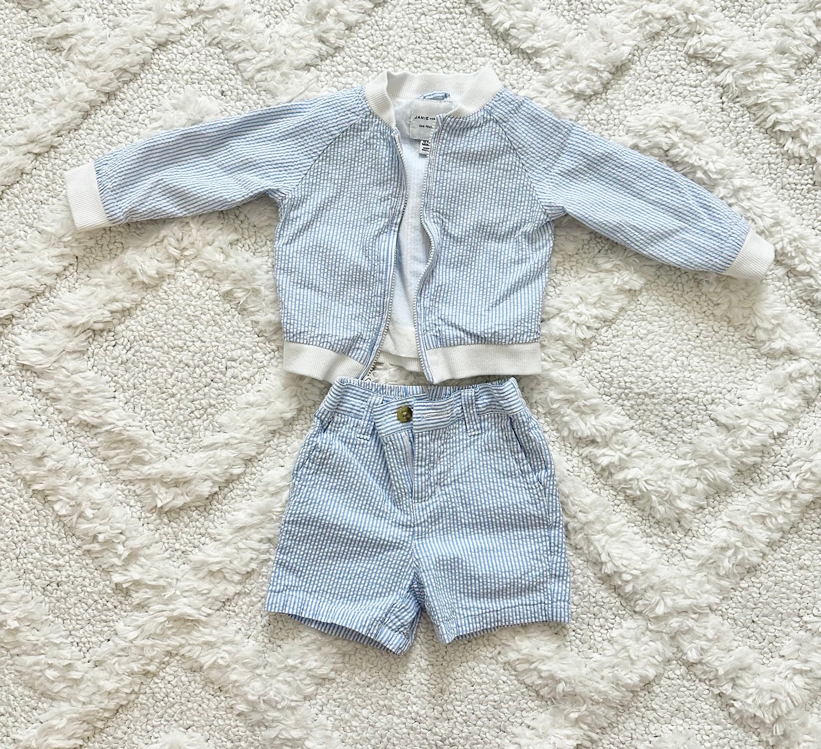 Janie and Jack Jacket and Shorts Set 12-18m