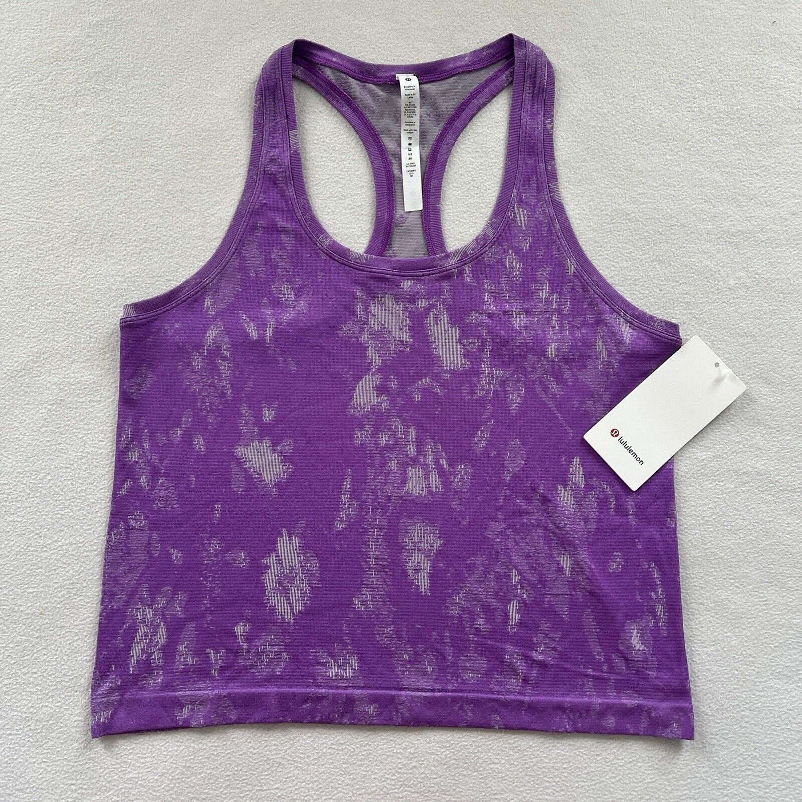 NWT Lululemon Shadow Bloom Moonlit Magenta Swiftly Tech Racerback Tank Race 12