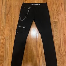 unisex black leather skinny jeans from hot topic