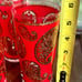 Vintage 1960s Culver MCM Red & Gold Paisley High Ball Glasses Set of 4