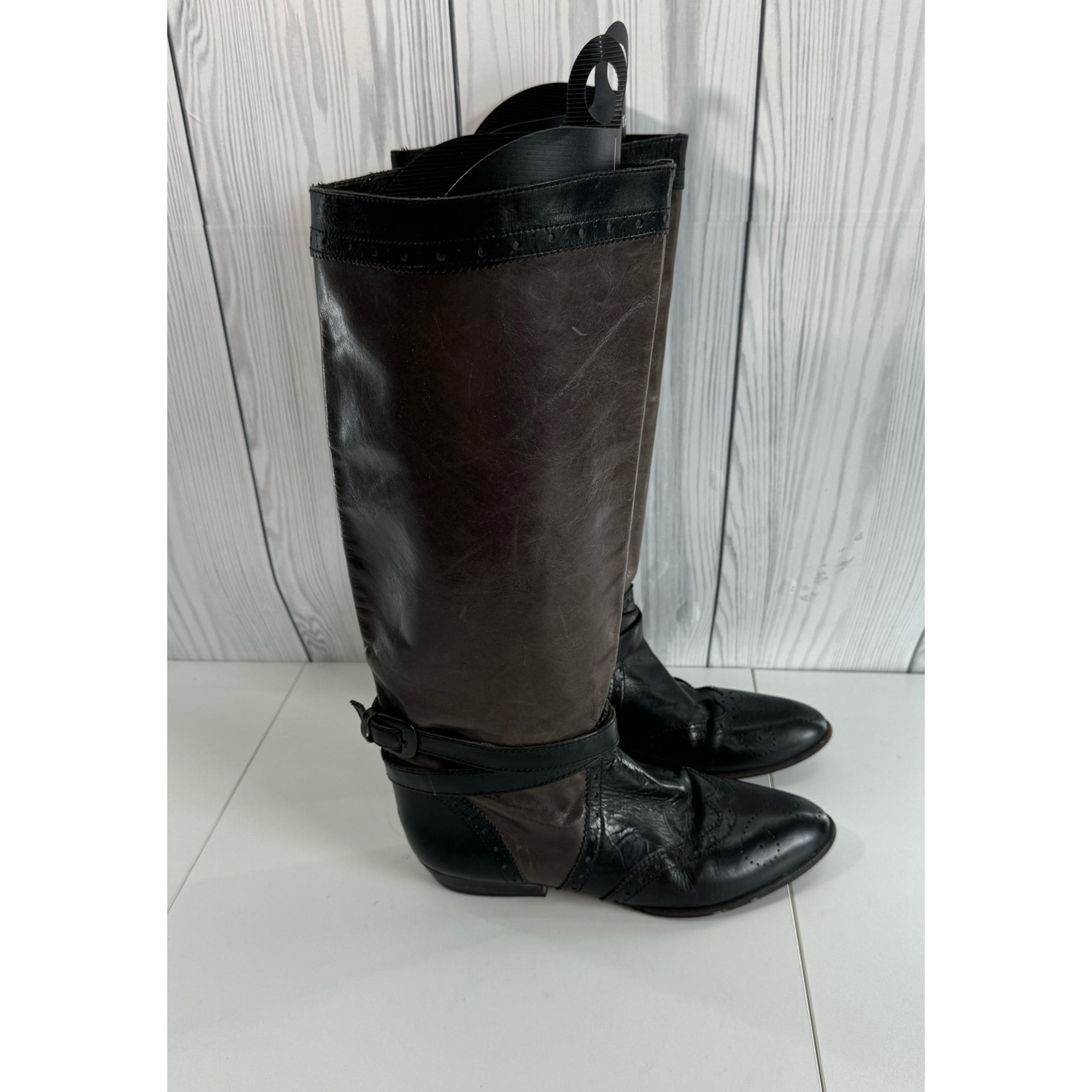 80s VTG Enzo Angiolini Shoes Womens Leather Boots Two Tone Western