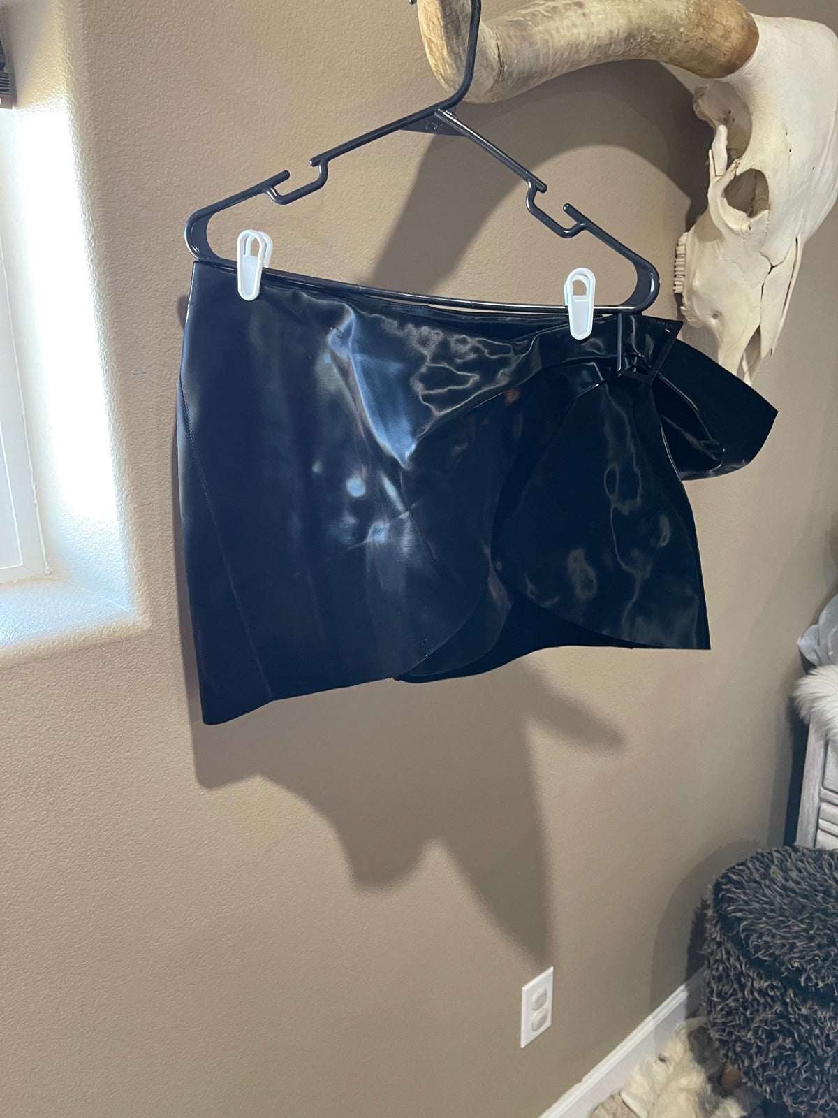 Mugler black asymmetrical skirt