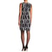 Womens Size 6 Milly Geoprint Crepe Sleeveless Shift Mini Dress Made in USA