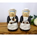 Department 56 Jam Bon Pig Salt & Pepper Shakers Black White 5 Tall Vintage
