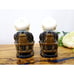 Department 56 Jam Bon Pig Salt & Pepper Shakers Black White 5 Tall Vintage