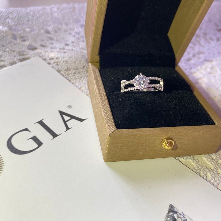 PT950 Platinum ring Diamond wedding ring
