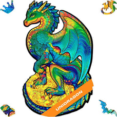 Unidragon Wooden Puzzle - Guarding Dragon | Jigsaw for Adults & Kids
