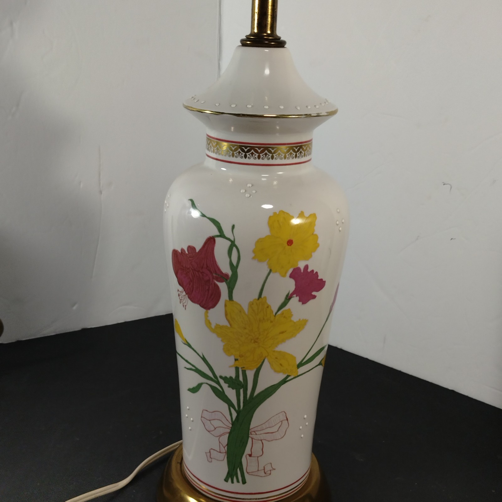 Vintage hand painted table lamp