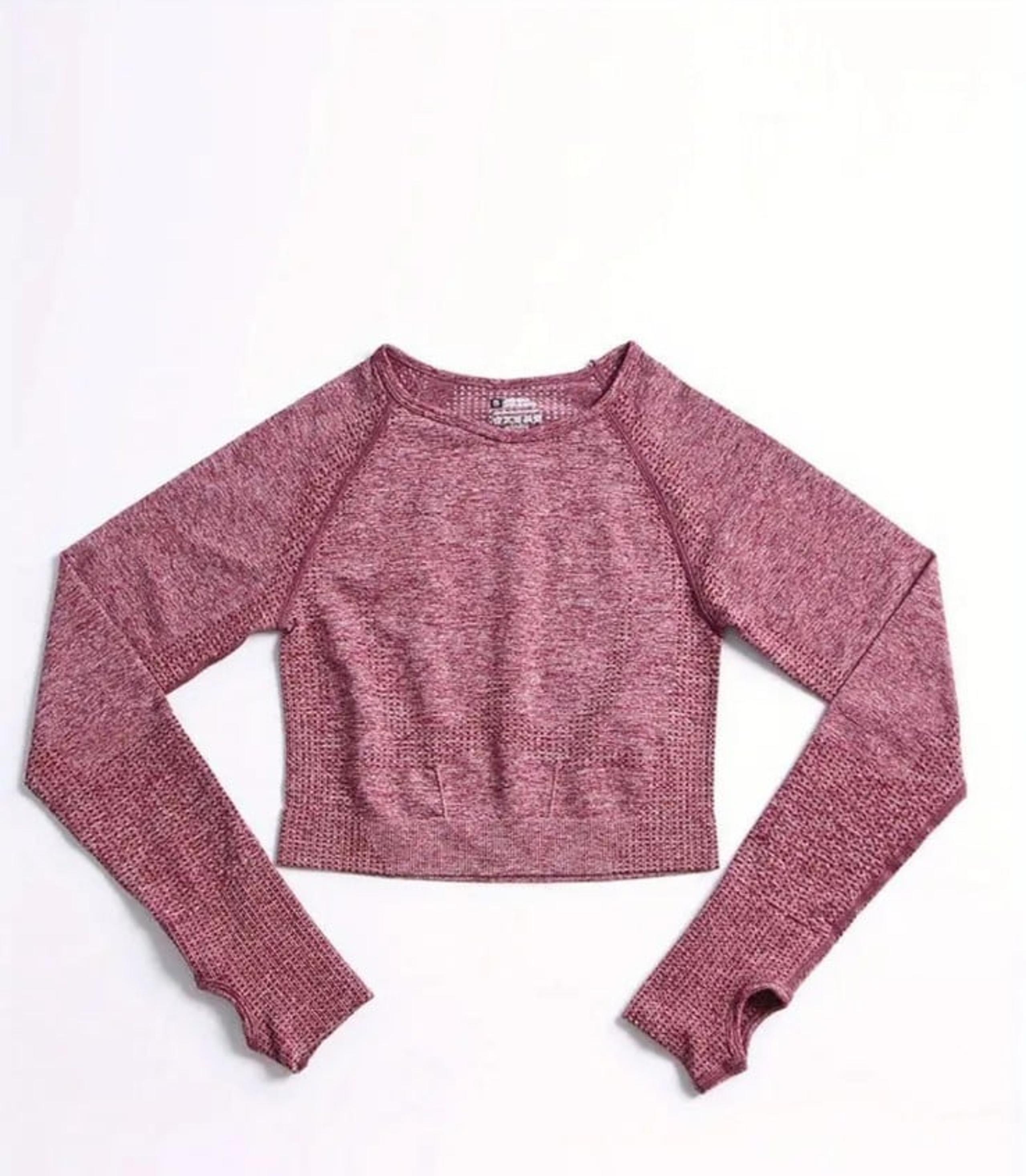 ☆BUNDLE DEAL☆ Women's Seamless Long Sleeve Crop Top Cute Workout Yoga Top
