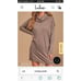 Lulu's Morning Coffee ribbed cowl neck L minidress