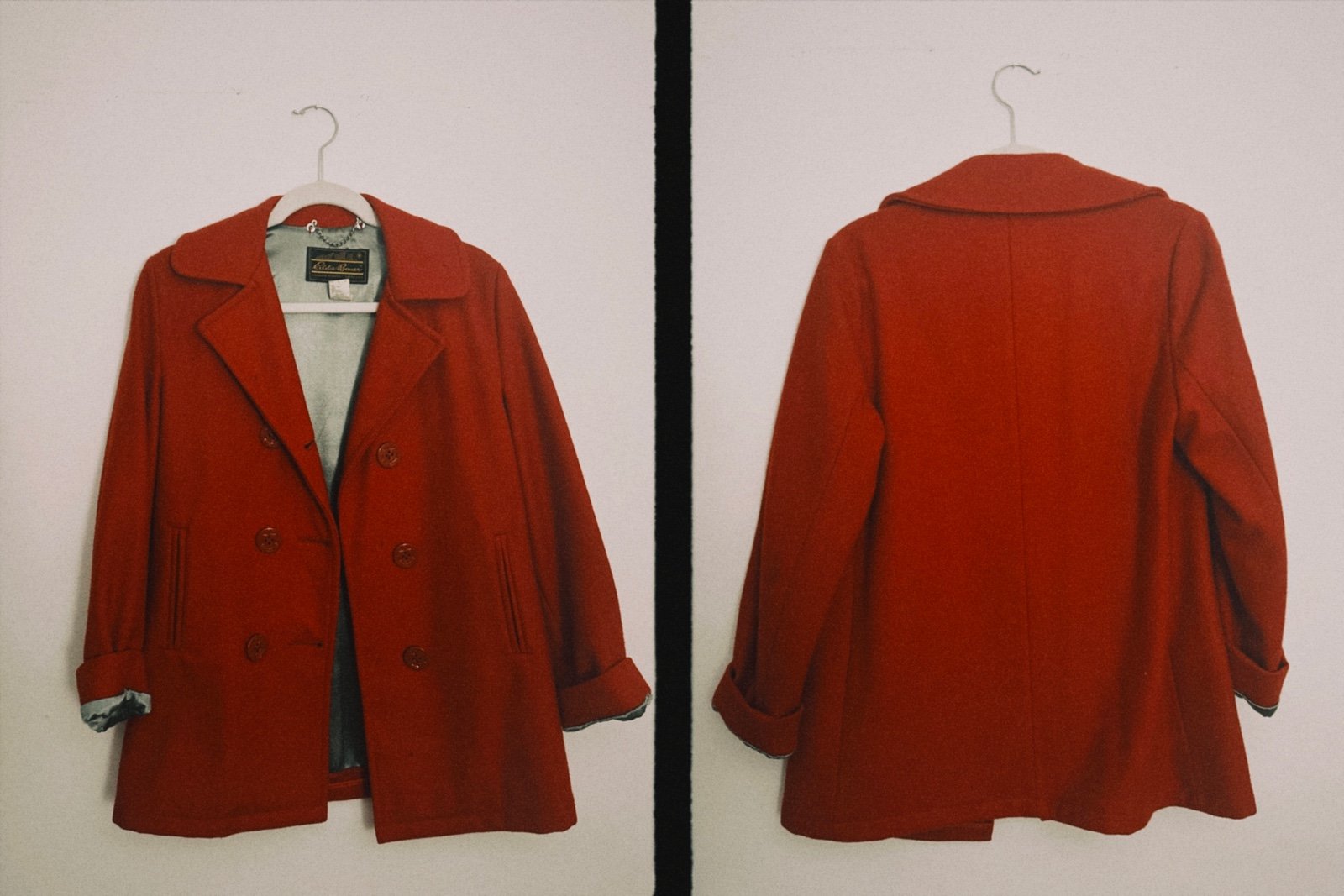 Red peacoat
