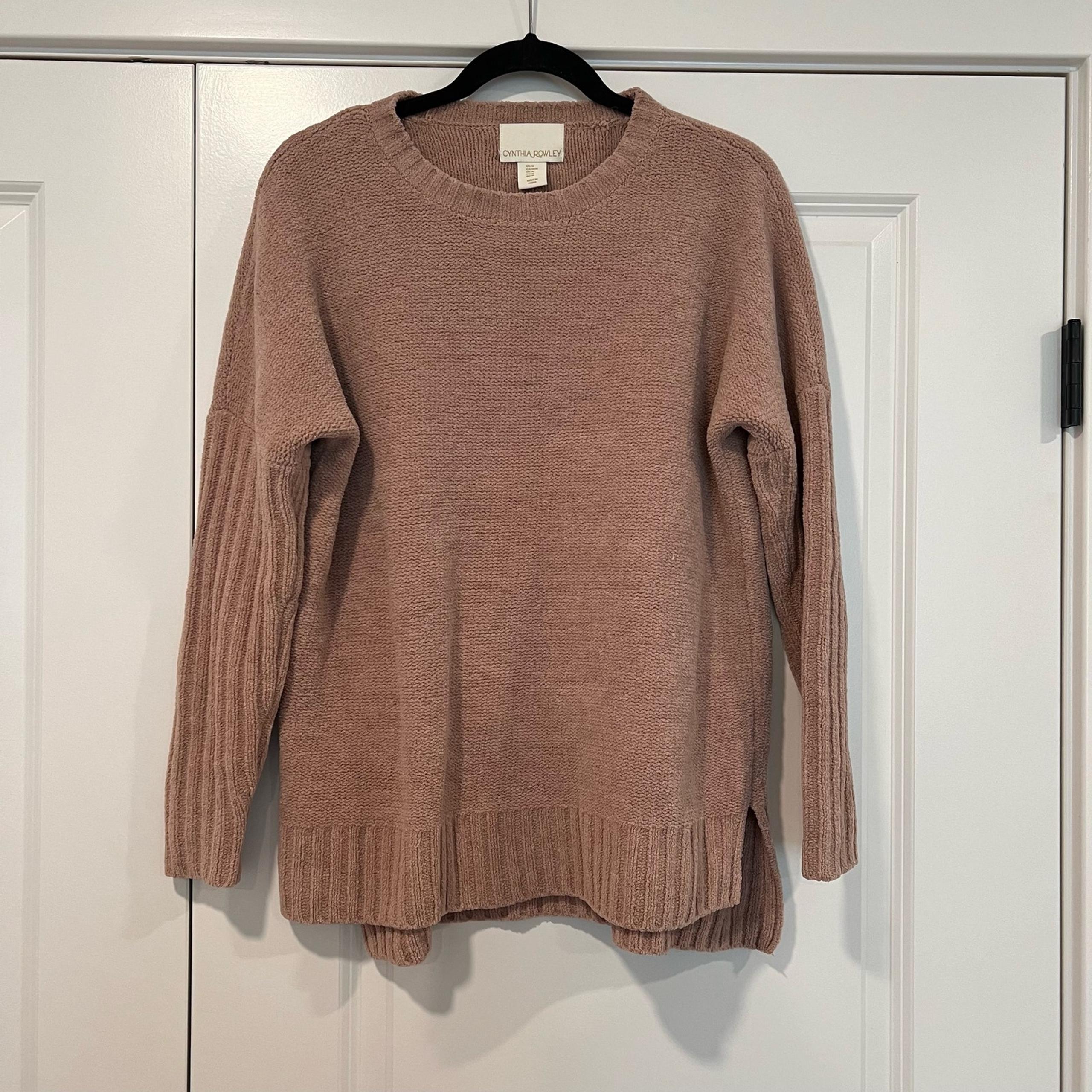 Cynthia Rowley Women's Crewneck Pullover Sweater Light Pink Size M