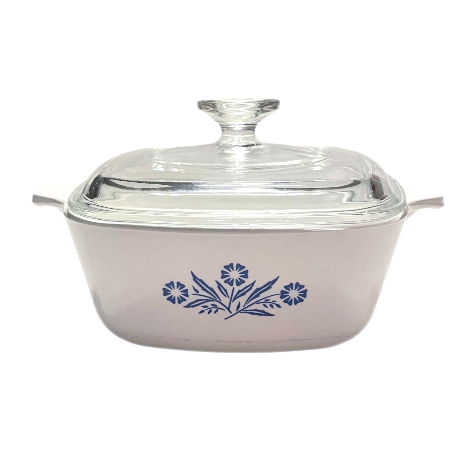 Corning ware Casserole dish 1.5 qt P-1.5-B white cornflower blue floral design
