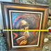 Vintage painting on canvas in thick heavy wood frame