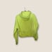 Teddy Fresh Cropped Neon Yellow Hoodie Beads Size Large