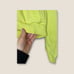Teddy Fresh Cropped Neon Yellow Hoodie Beads Size Large