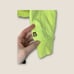 Teddy Fresh Cropped Neon Yellow Hoodie Beads Size Large