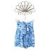 Misa Los Angeles Blue Floral High Rise Tie Waist Wide Leg Callae Shorts