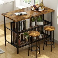 3 Piece Bar Table and Chairs Set