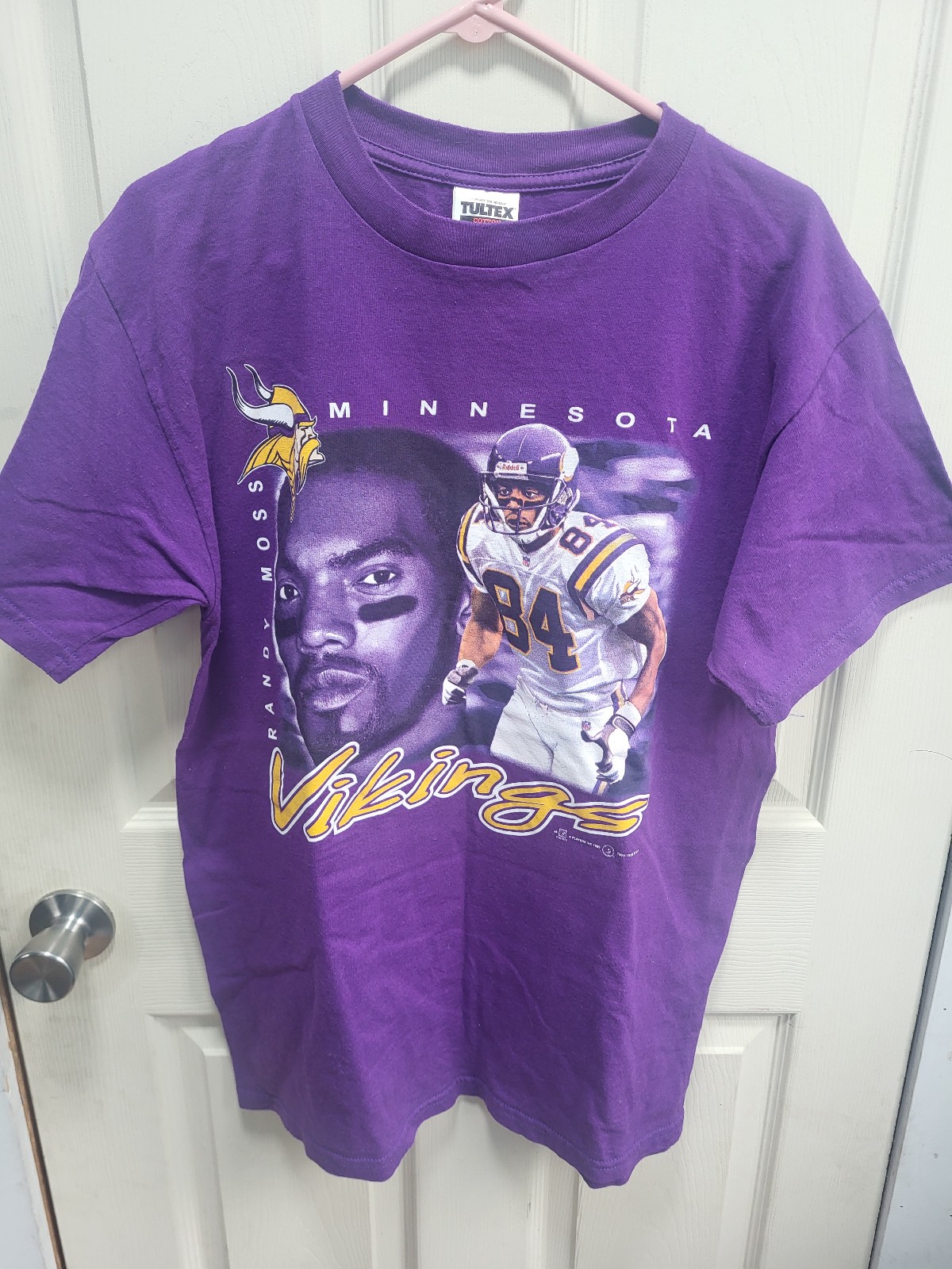 Vintage 90s Tultex Minnesota Vikings Randy Moss Shirt Mens Large