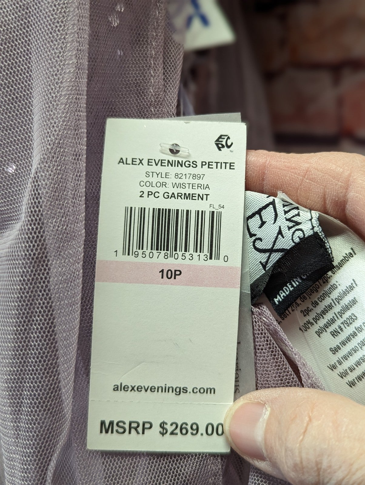 Brand sale New Alex Evenings Women's Long V Neck Fit and Flare Dress Gown w/shawl 10P