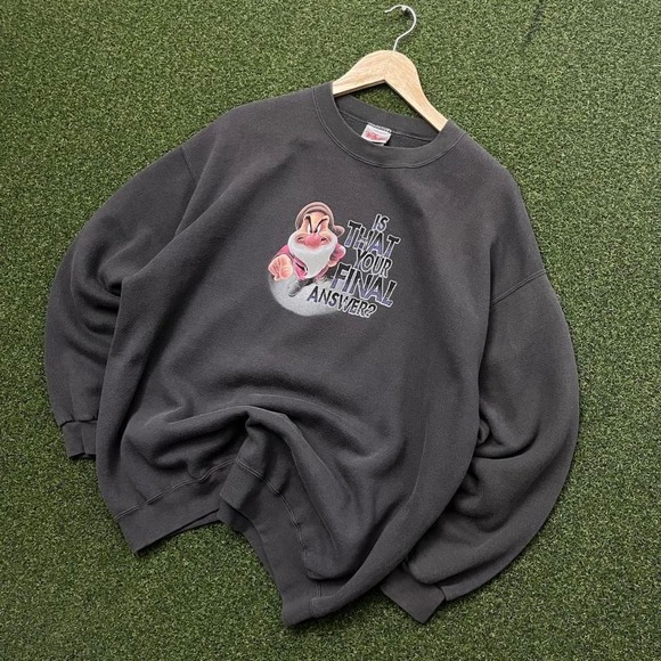 Vintage 90s Disney Grumpy 7 Dwarves Snow White Crewneck Sweatshirt