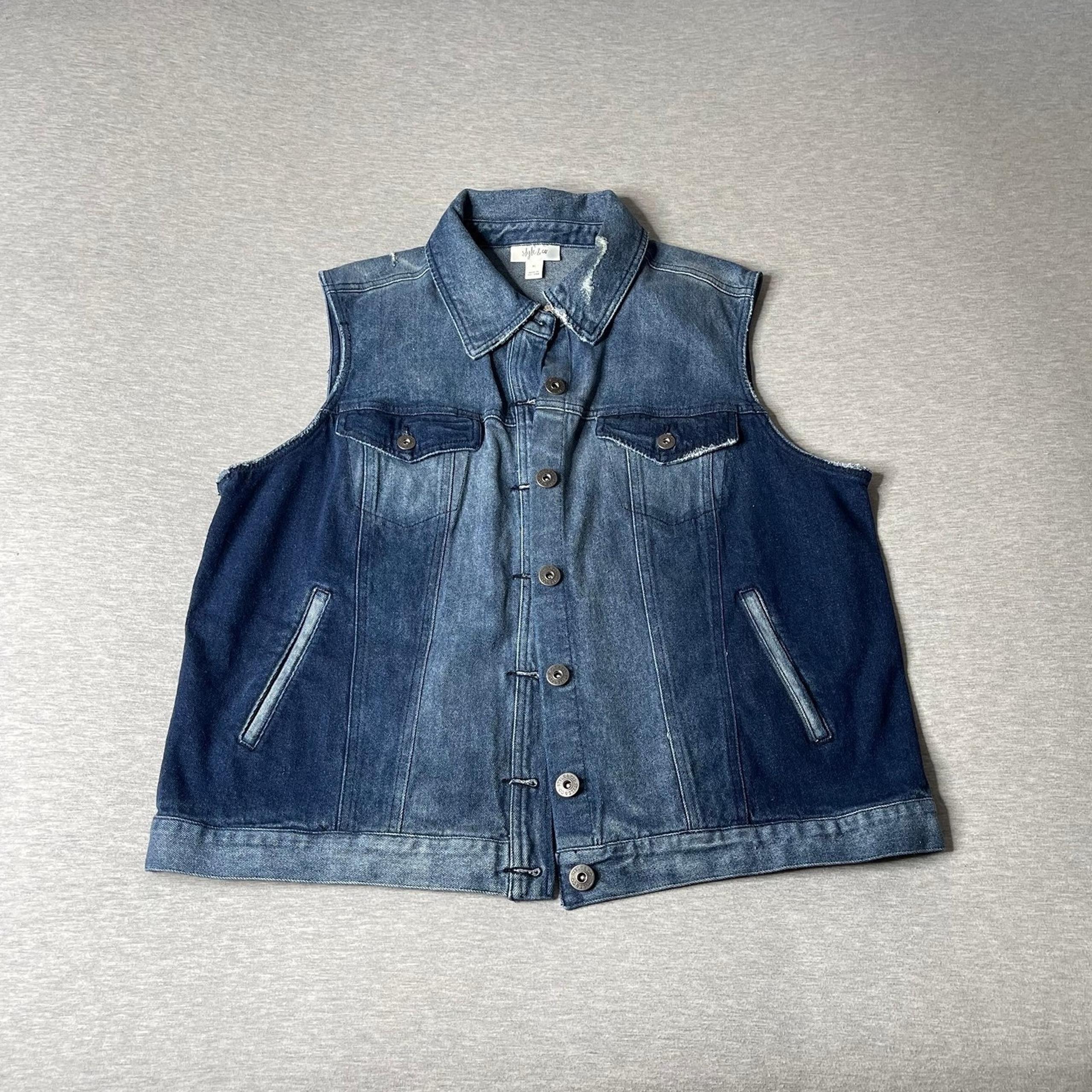 Style & Co. Women’s Pocket Denim Jean Vest