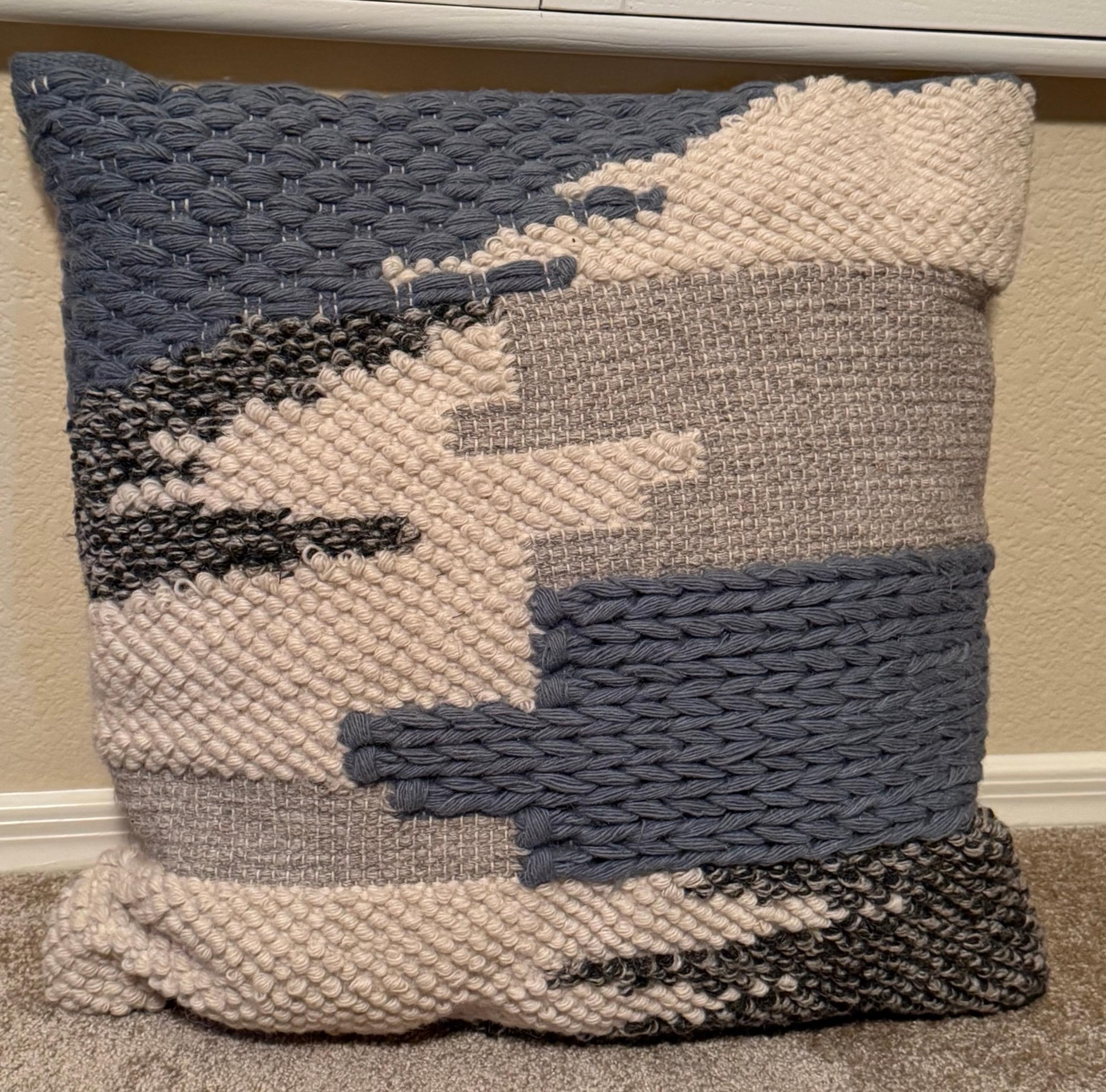20 inch Magnolia Home Pillow cover by Joanna Gaines wool throw textured Boho