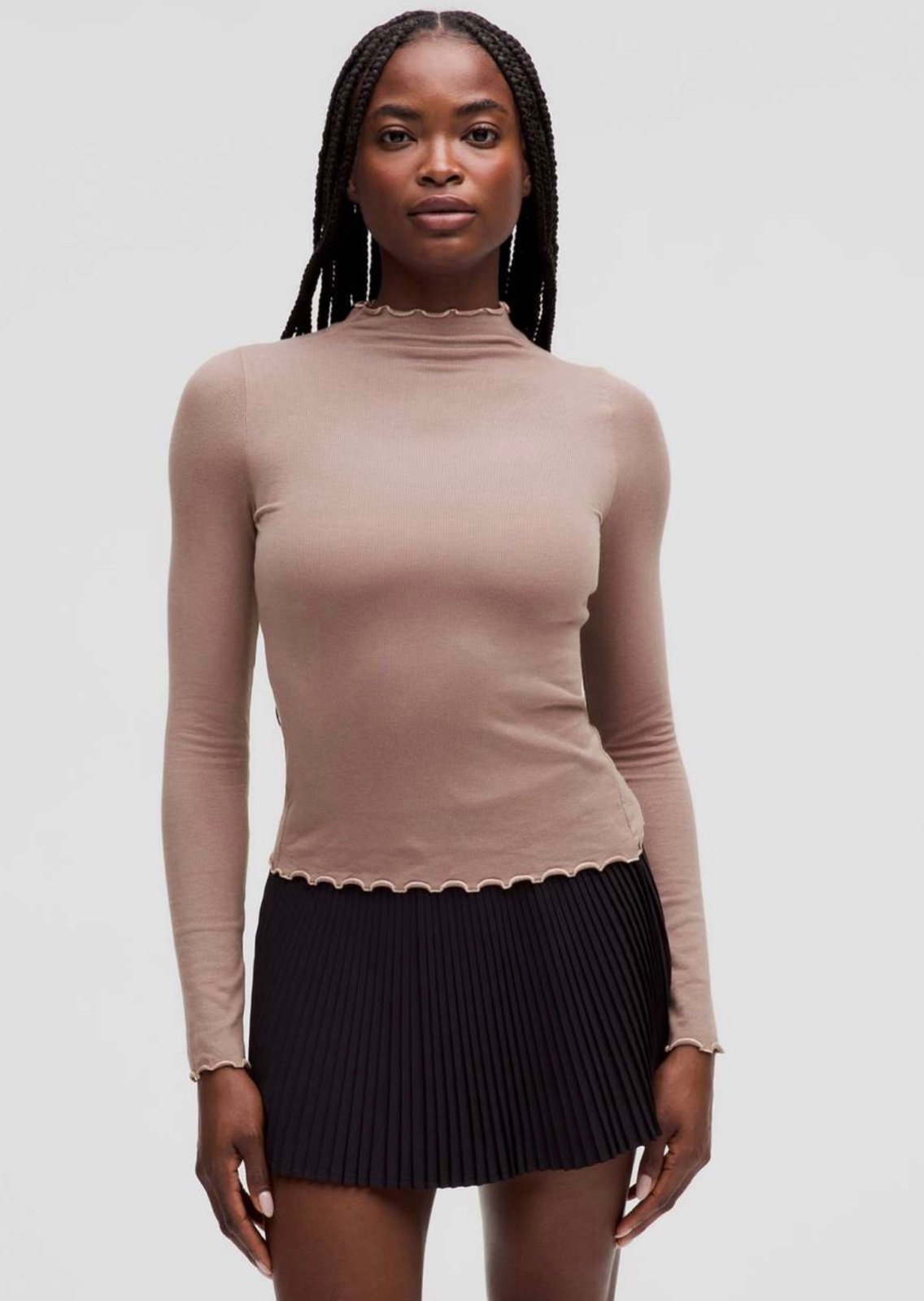 Lululemon hold tight lettuce edge turtleneck spark size 6