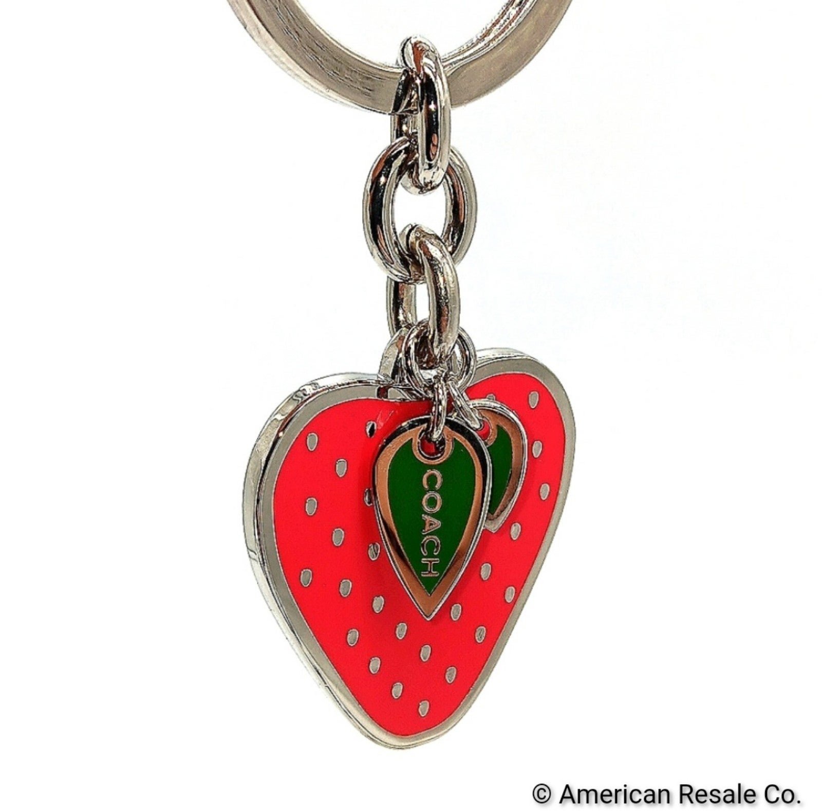 COACH Vintage Fresh Berries Strawberry Purse Charm KeyChain Fob-Rare